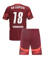 RB Leipzig Arthur Vermeeren #18 Venkovní dres pro děti 2024-25 Krátký Rukáv (+ trenýrky)